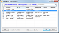 Select Contacts to Export/Send.