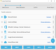  Select source to import contacts 