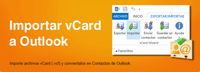 Importar vCard a Outlook
