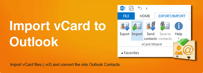 Import vCard to Outlook